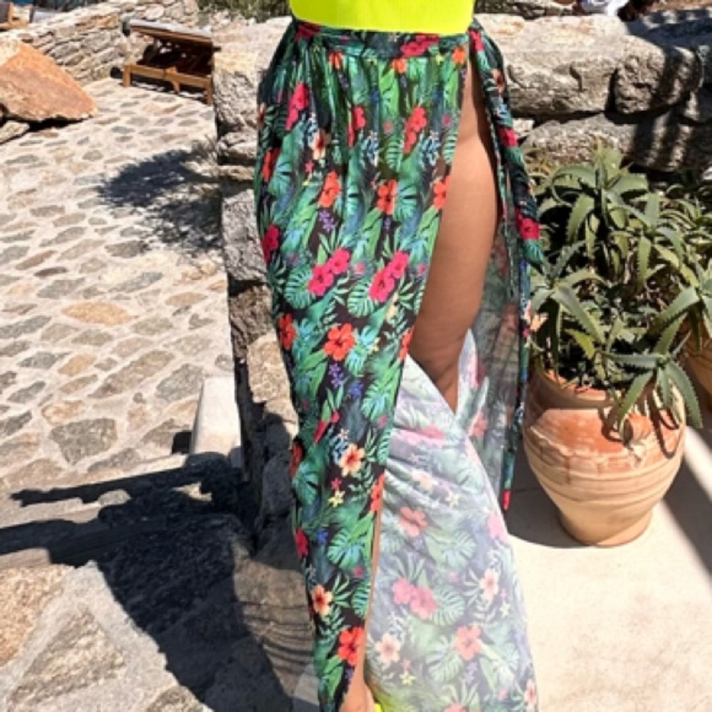 Floral Maxi Skirt Cover Up